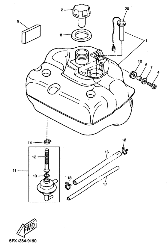 CW50RS Топливный бак