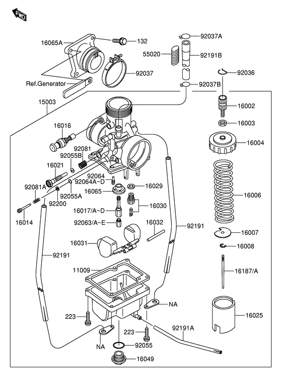 RM65 Carburetor assy