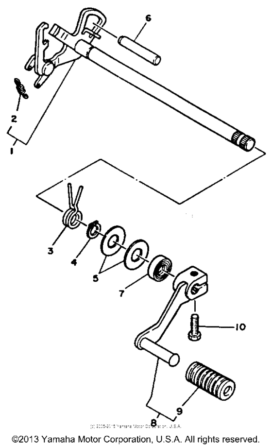 TW200AC Вал переключения