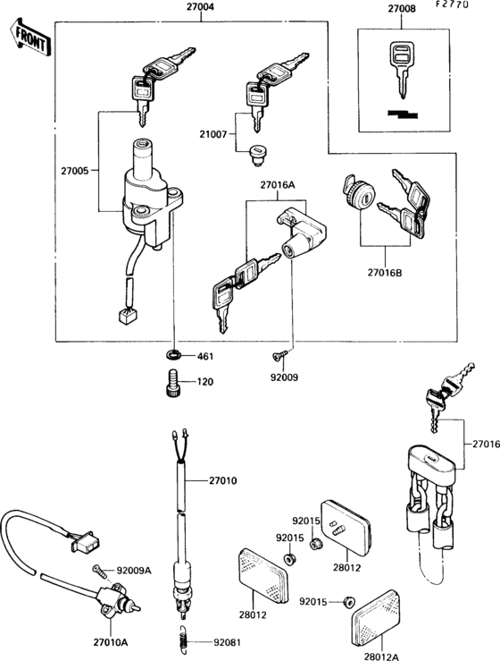 VN750 Замок зажигания