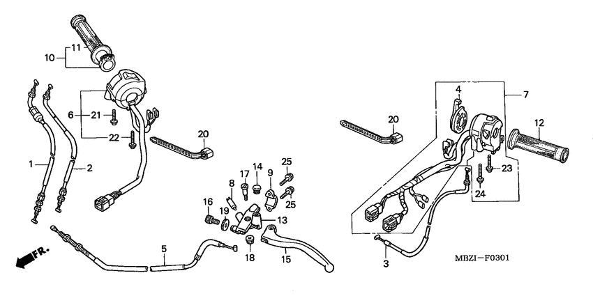 Handle lever/switch/ cable
