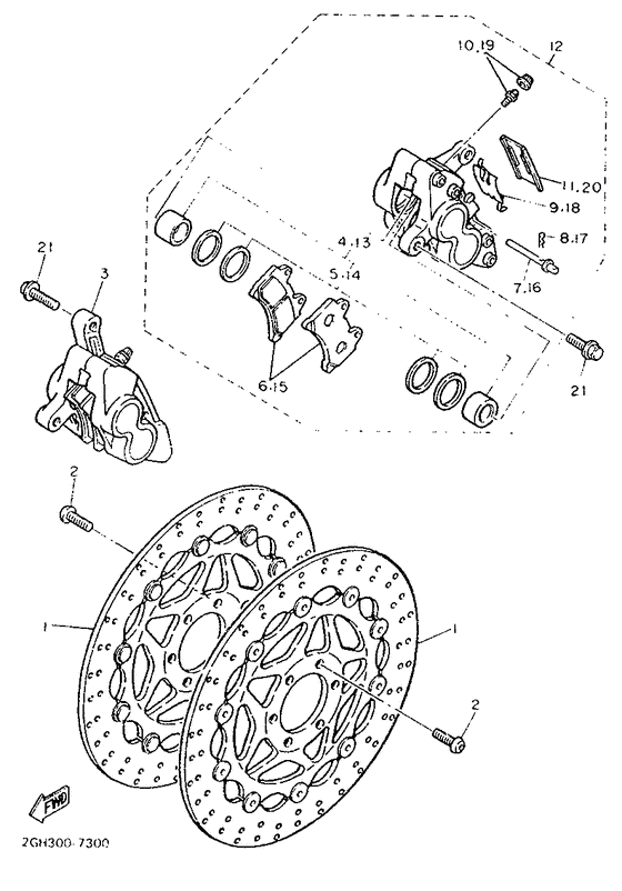 Front brake. caliper