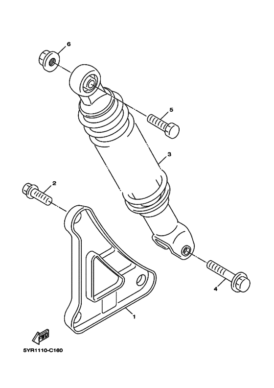 XC125V Задний рычаг и подвеска