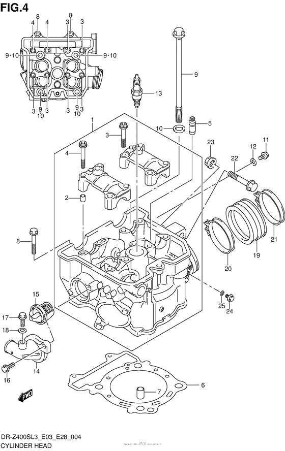 Cylinder Head (Dr-Z400Sl3 E28)