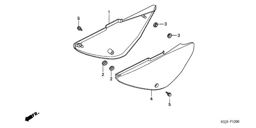 CRF100F Боковая крышка