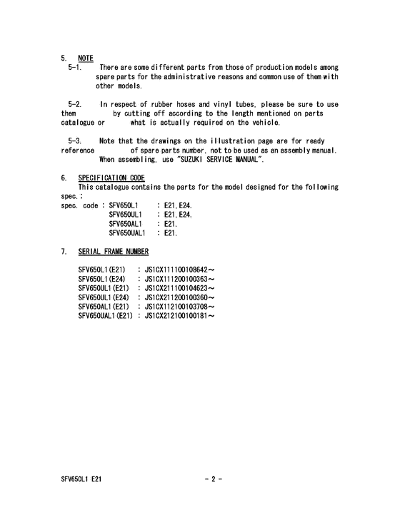 SFV650 (ABS) Catalog preface