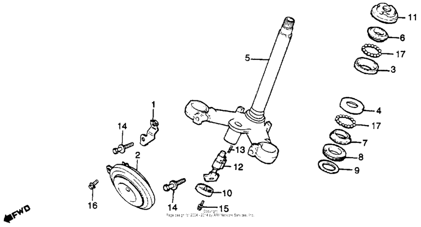 Steering stem + horn