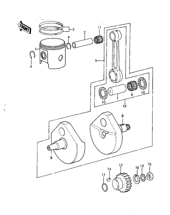 Crankshaft/piston