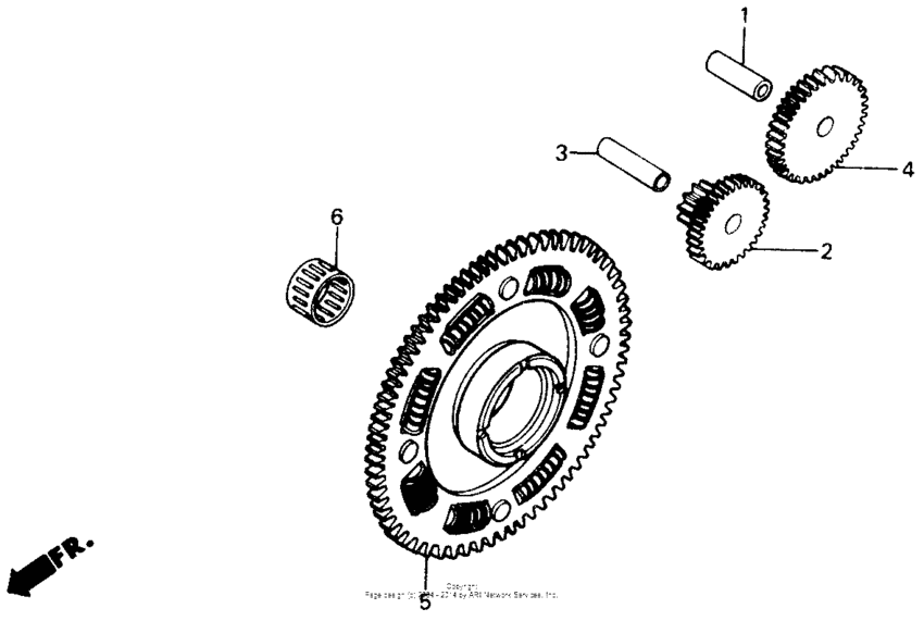 Starting driven gear
