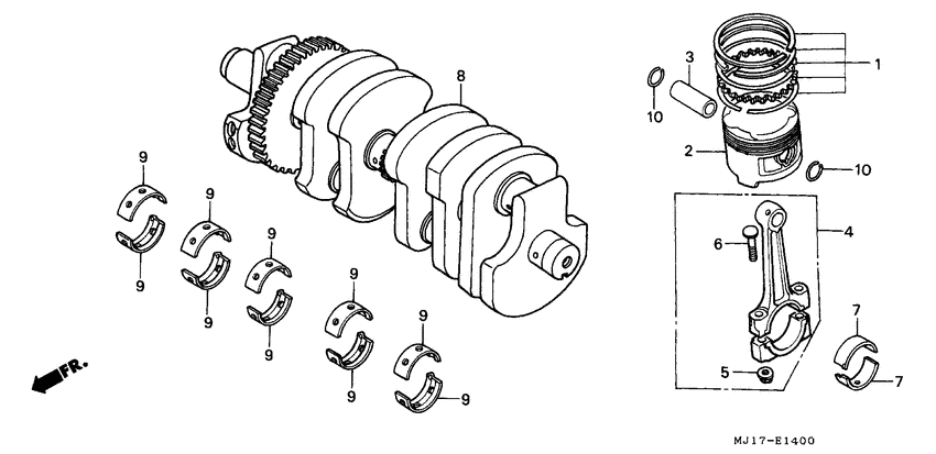 Crankshaft/piston