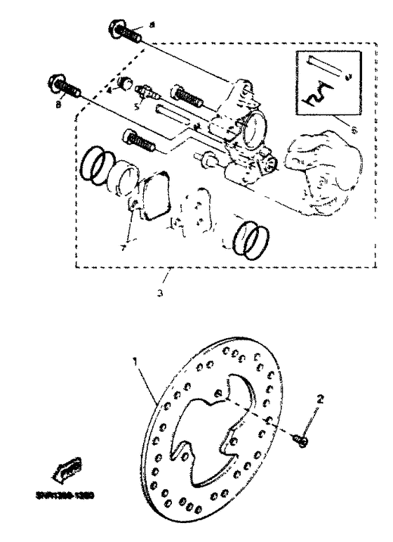 YP125D Rear brakecaliper