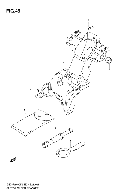 Parts holder bracket