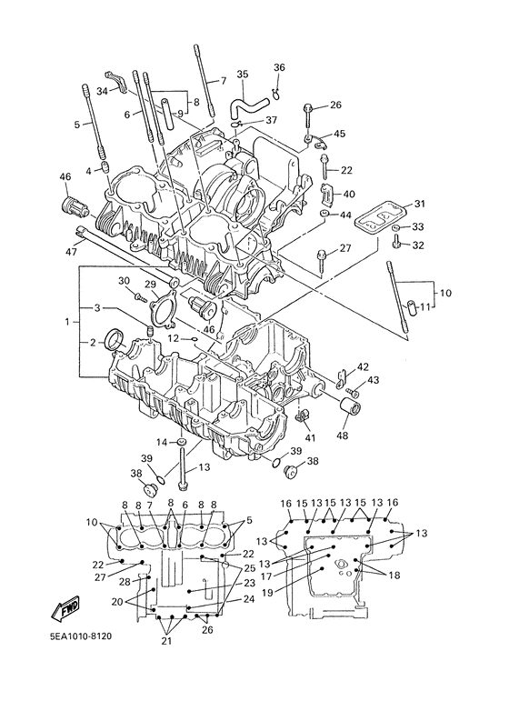 XJR1300SP Картер двигателя