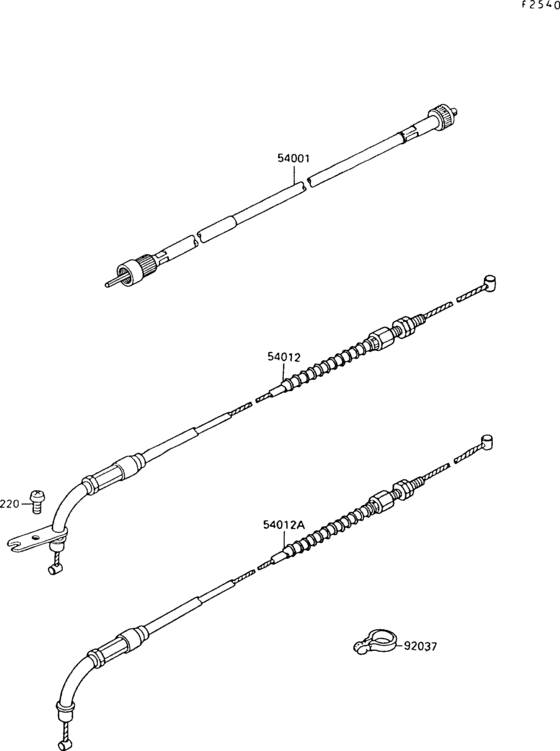 VN1500 Тросы управления
