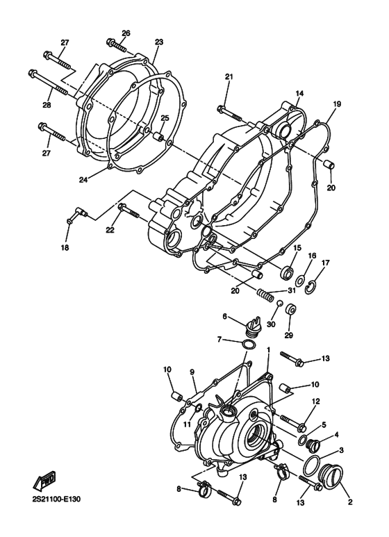 Crankcase cover ass`y  (v