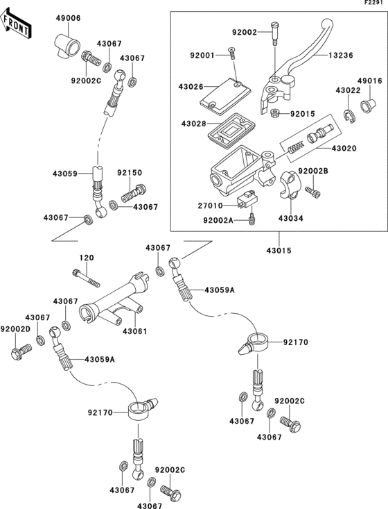 Front master cylinder(zr550-b2)