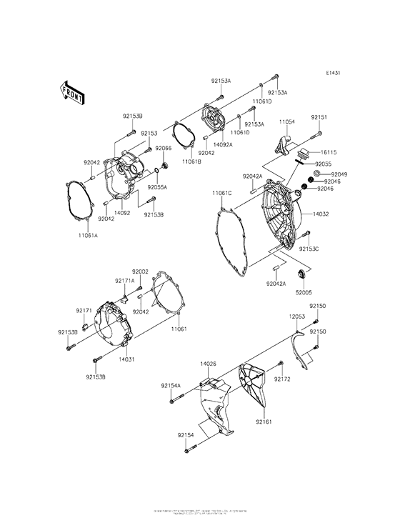 ZX636 Крышки двигателя