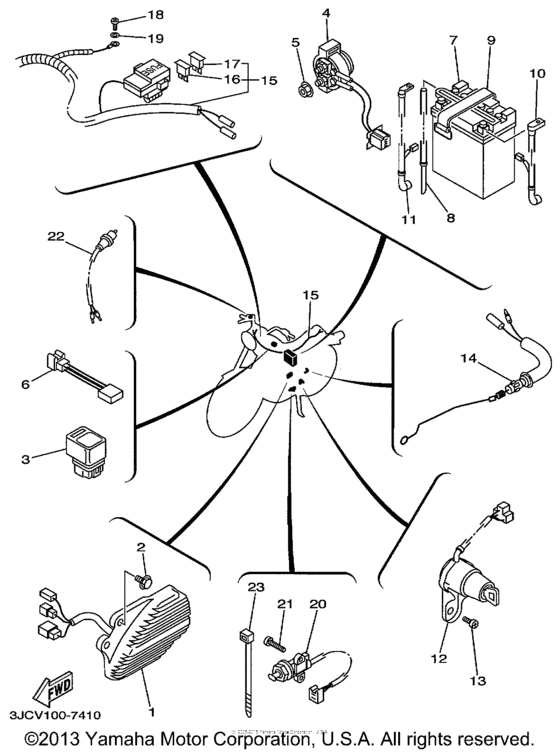 XV535M Электрика