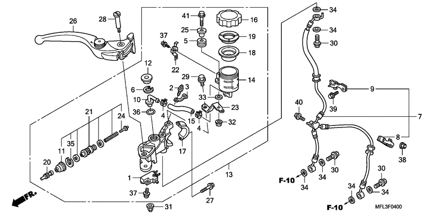 Fr. brake master cylinder