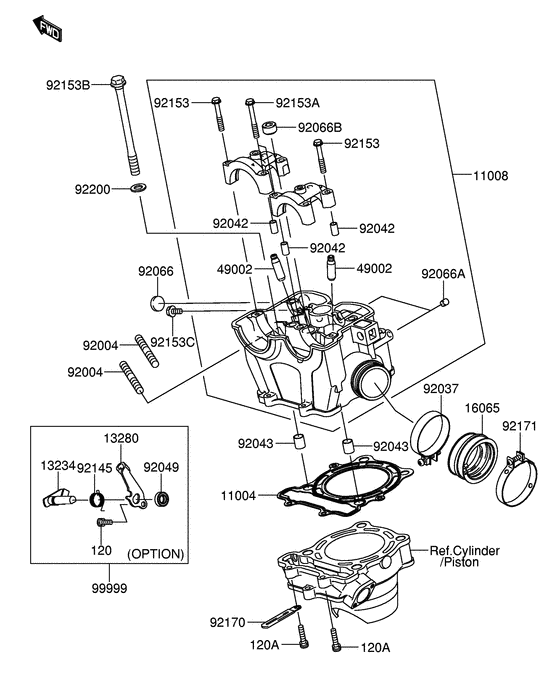 RM-Z250 Головка цилиндров