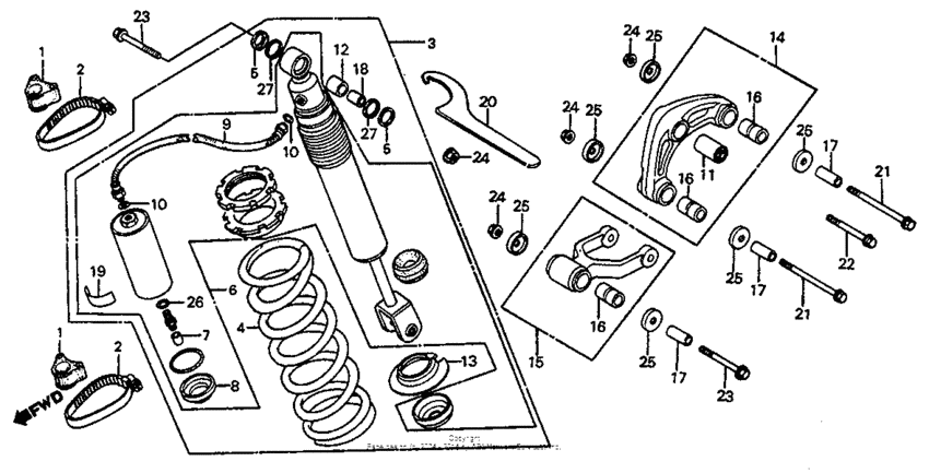 Rear shock absorber 83