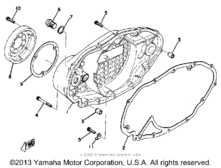 Crankcase cover right