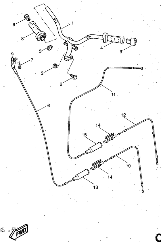 YQ50 Manubrio . cable