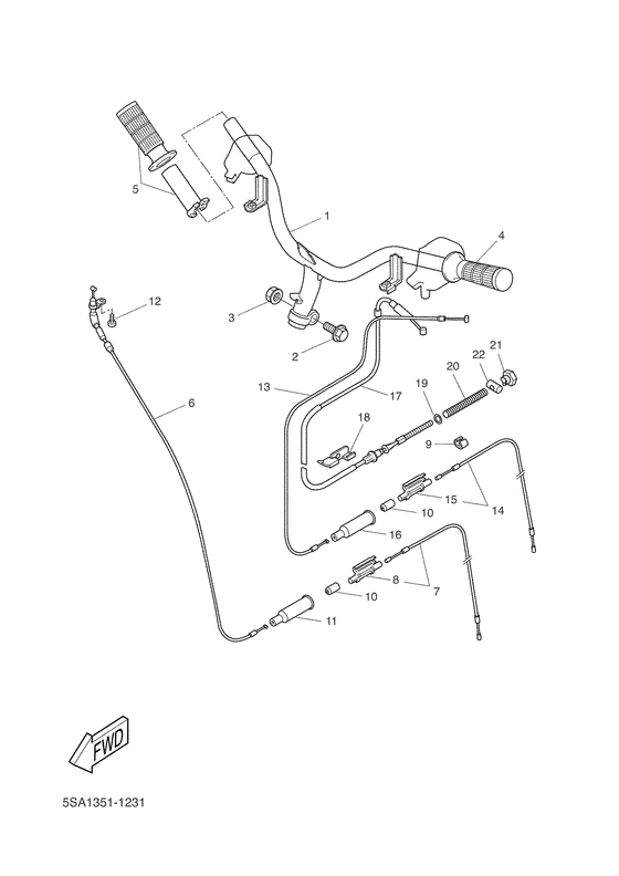 Steering handle & cable