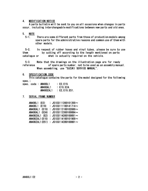 AN400Z (ABS) Catalog preface