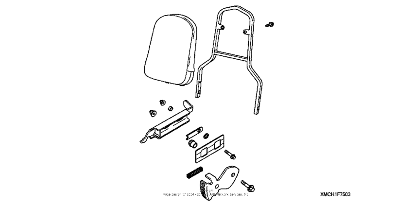VTX1800S1 Adjustable chrome backrest
