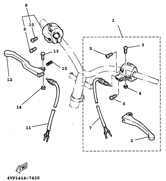Handle switch. lever