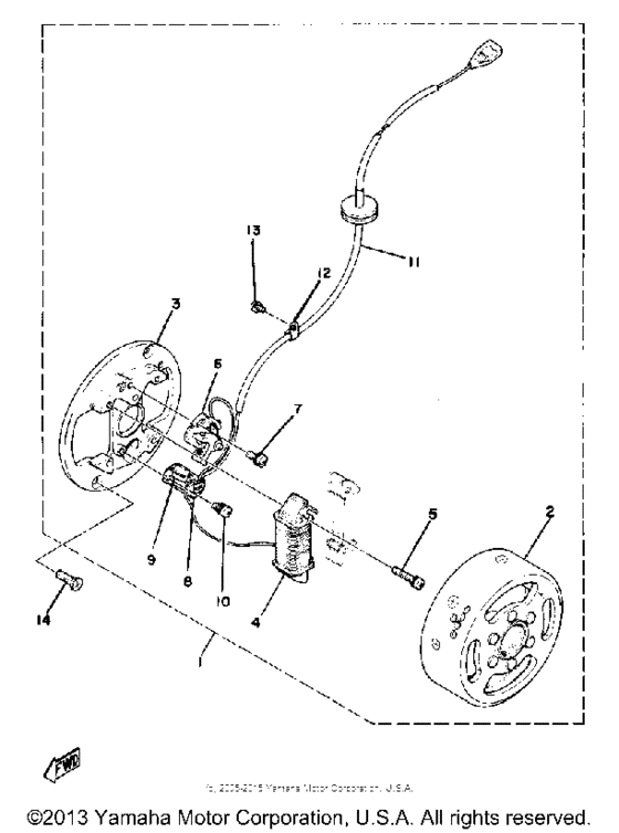 Flywheel magneto