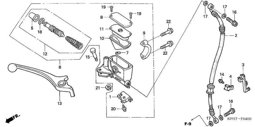 Fr. brake master cylinder