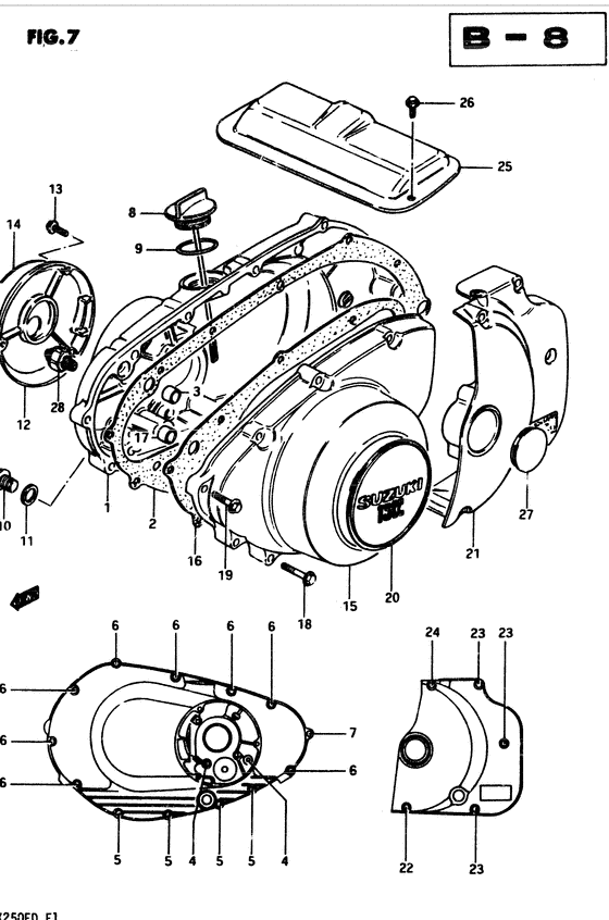 Crankcase cover ass`y  (v