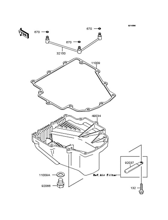 ZX250 Маслянный поддон