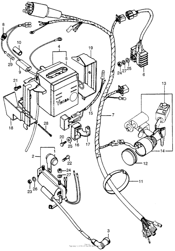 Wire harness + battery