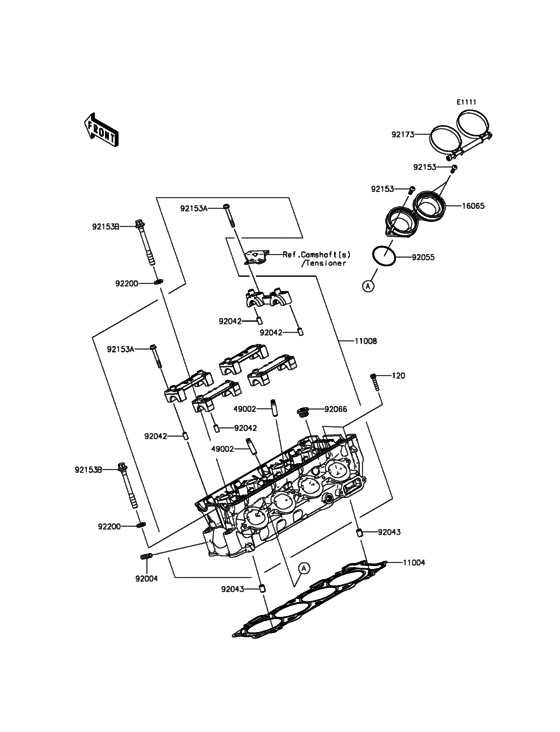 ZX1000 Головка цилиндров