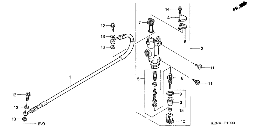 Rr. brake master cylinder