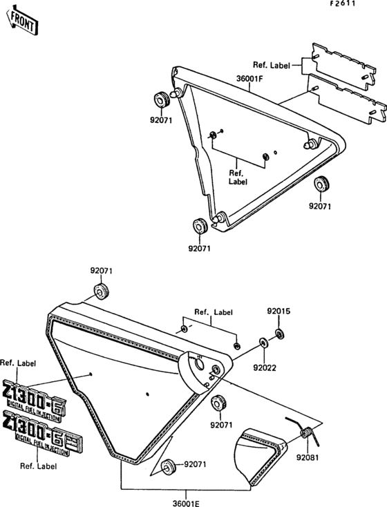 ZG1300 Боковые обтекатели