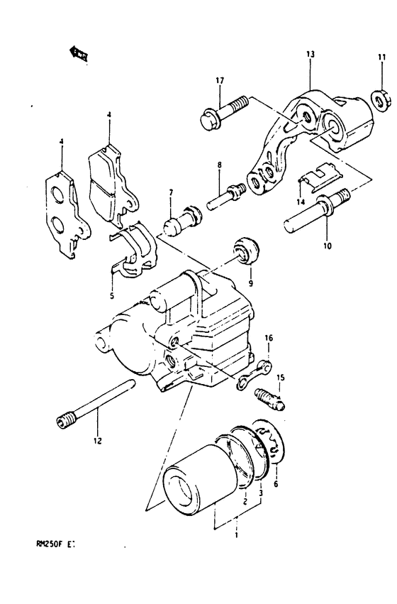 RM250 Передний суппорт