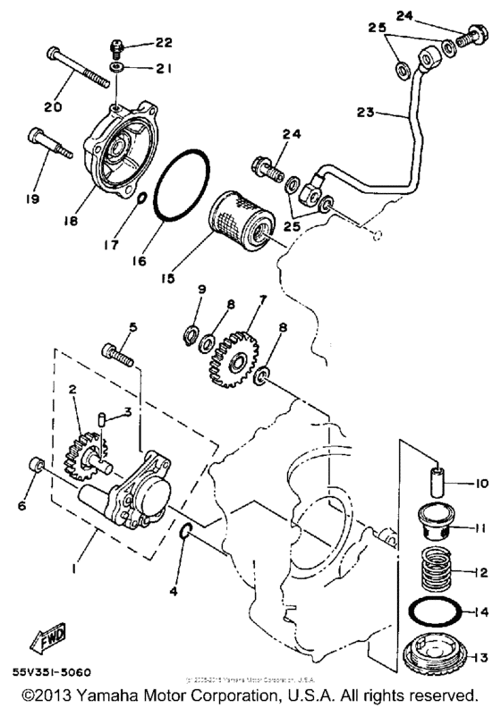 XT350N Масляный насос