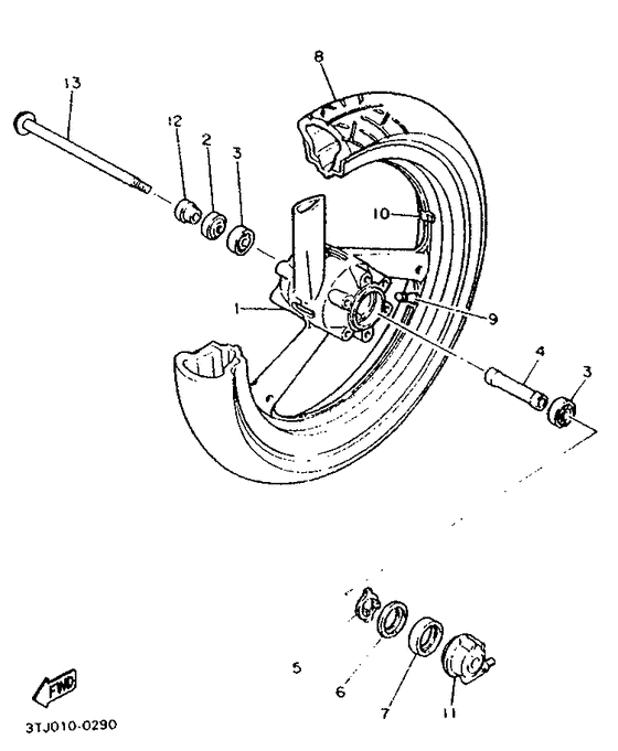 FZR400RR Переднее колесо
