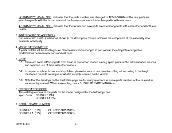 GS500 Catalog preface