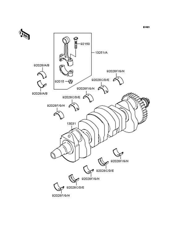 ZX900 Коленвал