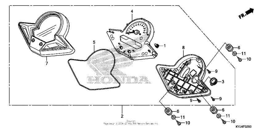 CBR250R Спидометр