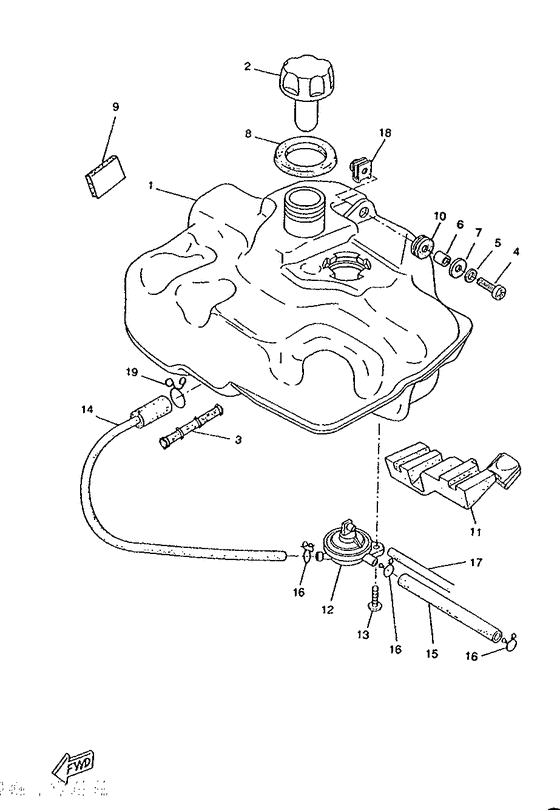 CW50RS Топливный бак