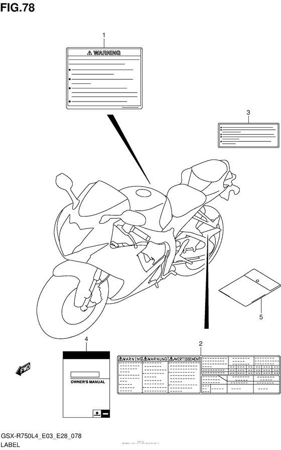 Label (Gsx-R750L4 E28)