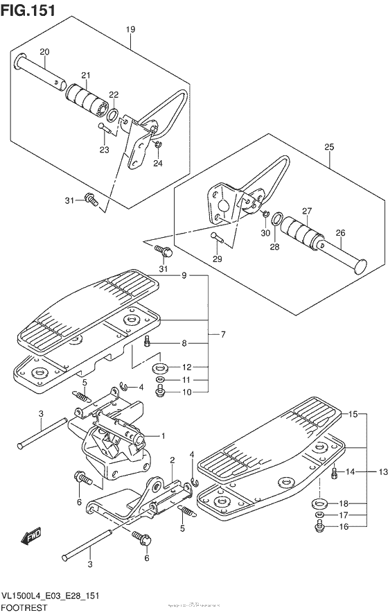 Footrest (Vl1500Bl4 E33)