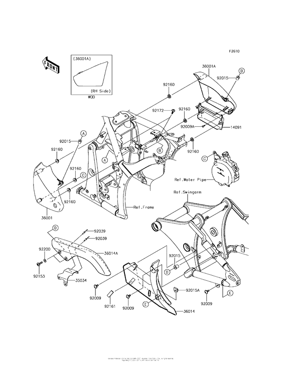 VN900 Боковые обтекатели