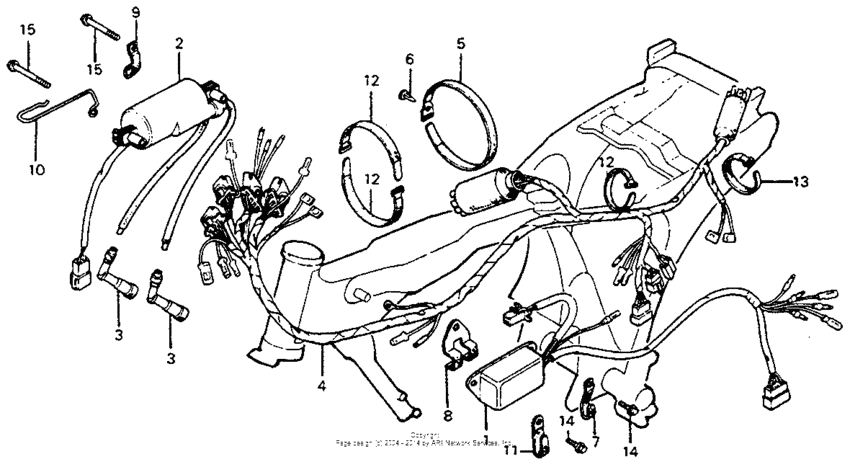 Wire harness + ignition coil + c.d.i. unit